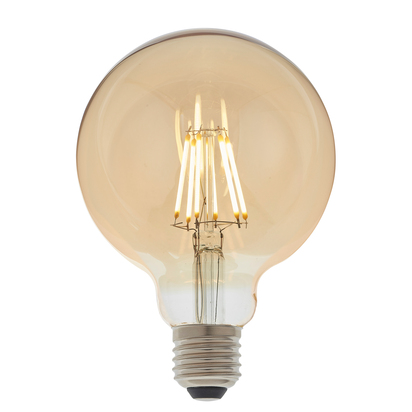 E27 LED Filament Globe Amber 6W