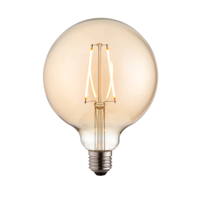 E27 LED Filament Globe Amber 2W
