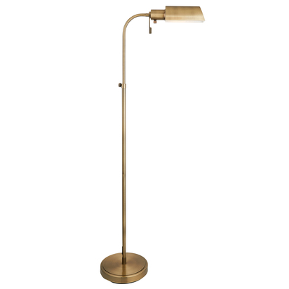 Cartmel 1 Floor Lamp Antique Brass