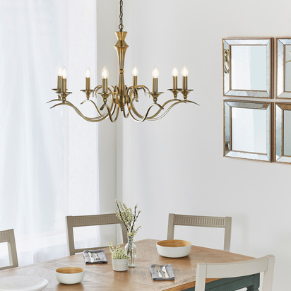 Oakham 8 Pendant Light Antique Brass