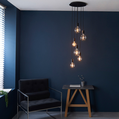 Valencia 6 Pendant Light Matt Black