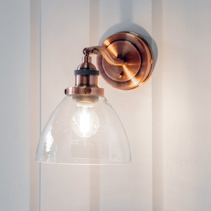 Palermo Wall Light Aged Copper
