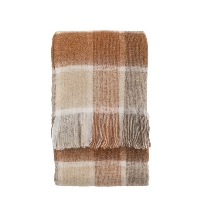 Ashton Faux Mohair Throw Rust
