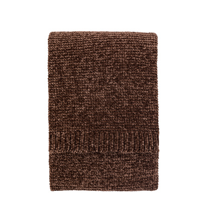 Bramworth Luxe Chunky Chenille Throw Choc 1300x1700mm