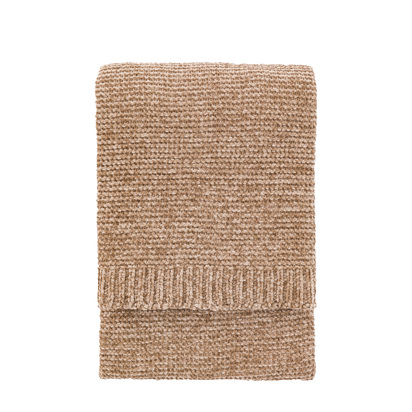 Bramworth Luxe Chunky Chenille Throw Taupe