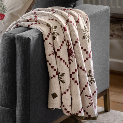 Wetherby Fairisle Chenille Knit Throw