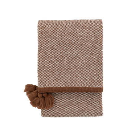 Eastbury Border Tassel Throw Rust 1300x1700mm