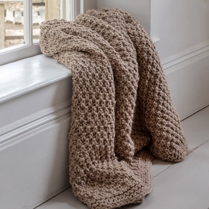Fenhurst Chunky Knitted Throw Oatmeal 1300x1700mm