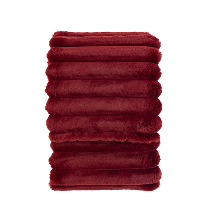 Hartstone Faux Fur Throw Mulberry