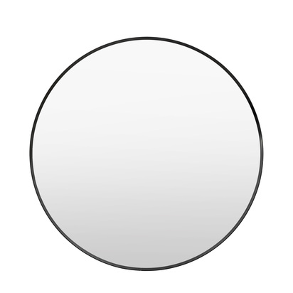 Cranley Large Round Mirror Black 800x35x800  - Large