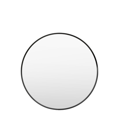 Cranley Round Mirror Black 600x35x600mm  - Small