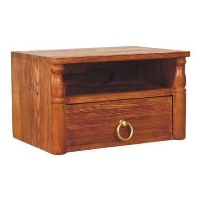Turned Pillar Wall Nightstand