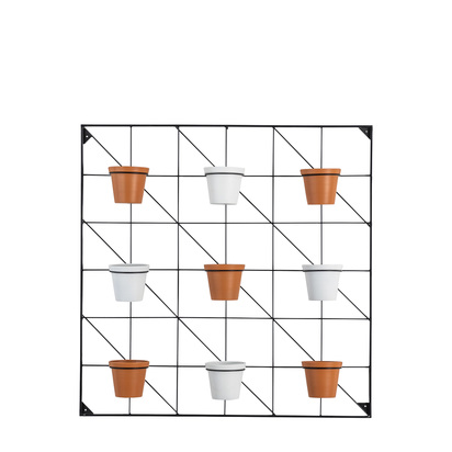 Hartley Wall Planters x9 White & Ter  - Large