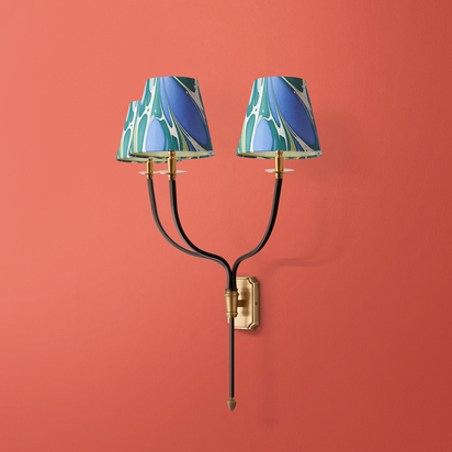 Triple Besidem wall fitting in antique brass