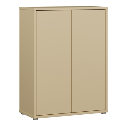 Pembroke Shoe Cabinet with 2 Doors Push-to-Open in Butter Yellow