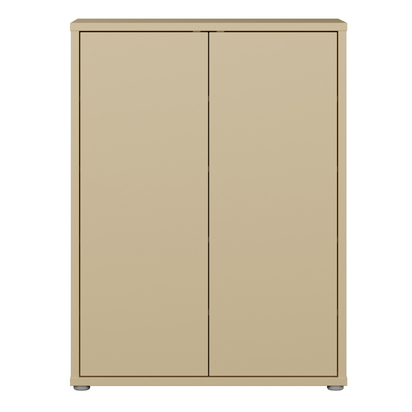 Pembroke Shoe Cabinet with 2 Doors Push-to-Open in Butter Yellow
