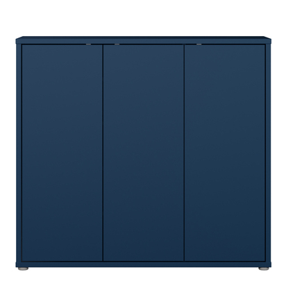 Pembroke Shoe Cabinet with 3 Doors Push-to-Open in Night Blue