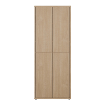 Pembroke Tall Shoe Cabinet with 4 Doors Push-to-Open in Elegancia Oak