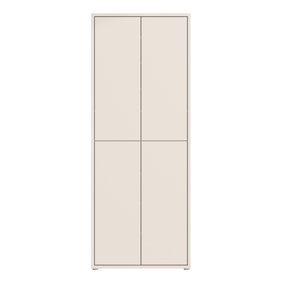 Pembroke Tall Shoe Cabinet with 4 Doors Push-to-Open in Sand