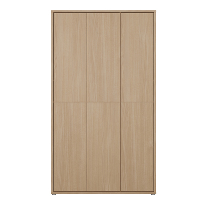 Pembroke Tall Shoe Cabinet with 6 Doors Push-to-Open in Elegancia Oak