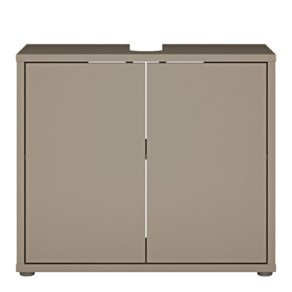 Pembroke Under Sink Bathroom Cabinet with 2 Doors Push-to-Open in Taupe