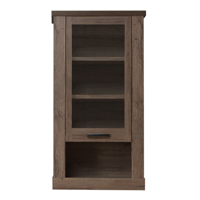 Otto 2 1 Door Wall Display Cabinet in Tabak Oak