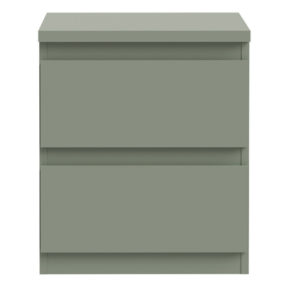 Hollis 2 Drawer Bedside Table in Sage Green