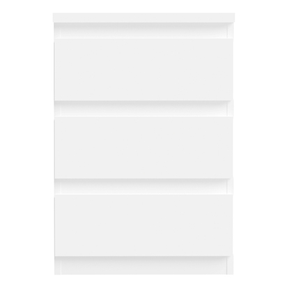 Hollis 3 Drawer Bedside Chest in White