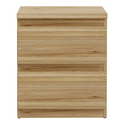 Hollis 3 Drawer Bedside Table in Mauvella Oak