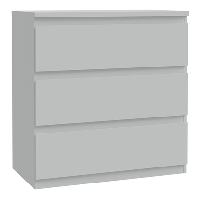 Hollis 3 Drawer Chest in Light Grey