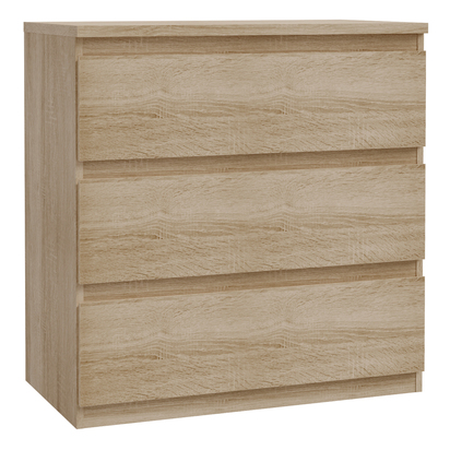 Hollis 3 Drawer Chest in Sonoma Oak