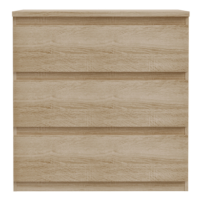 Hollis 3 Drawer Chest in Sonoma Oak
