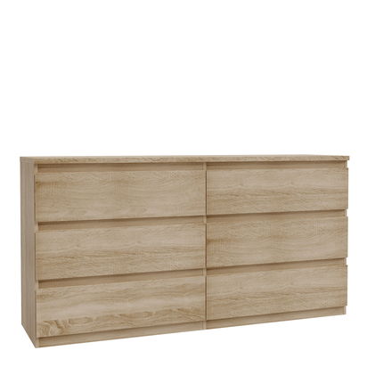 Hollis 6 Drawer Wide Chest in Sonoma Oak