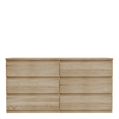 Hollis 6 Drawer Wide Chest in Sonoma Oak