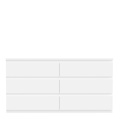 Hollis 6 Drawer Wide Chest in White