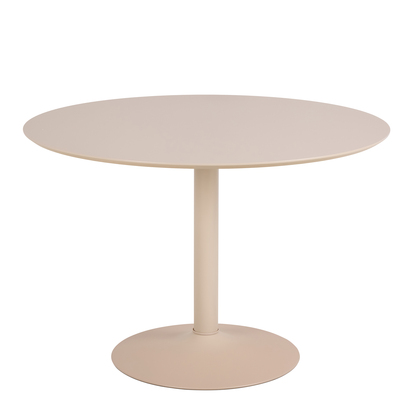 Camden 4 Round Beige Dining Table with 4 Owen Dining Chairs in Beige