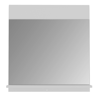 Barton 2 Mirror with Shelf in White with White High Gloss Front