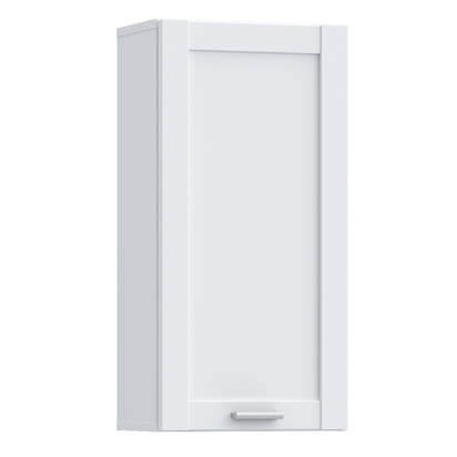 Nola 2 Hanging Cupboard with 1 Door & Silver Handle in White
