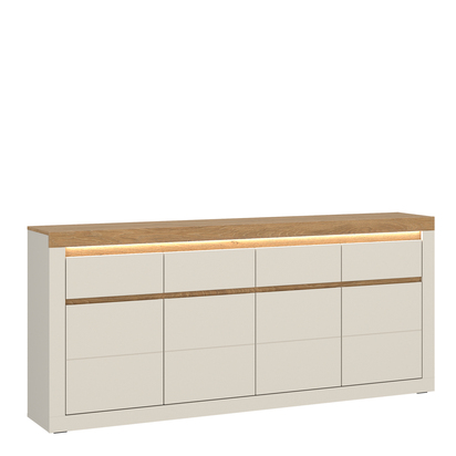 Winslow 2 Sideboard with 4 Doors and 4 Drawers in Cashmere and Stone Oak