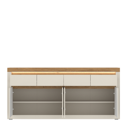 Winslow 2 Sideboard with 4 Doors and 4 Drawers in Cashmere and Stone Oak