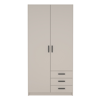 Henley Wardrobe with 2 Doors + 3 Drawers in Cashmere