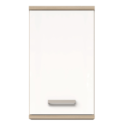 Juno Small Hanging Cupboard with 1 Door in Sonoma Oak and White High Gloss