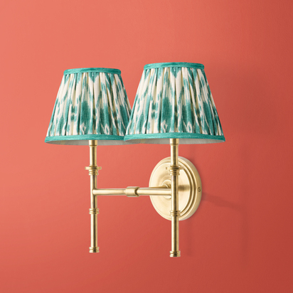 Double Chukka rechargeable wall fitting in antique brass