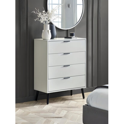 Alba 4 Drawer Wide Chest - Silk Grey