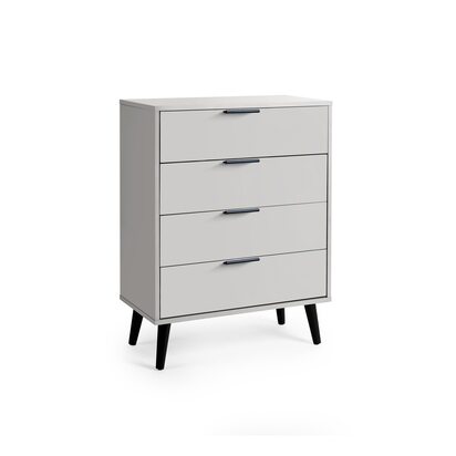 Alba 4 Drawer Wide Chest - Silk Grey