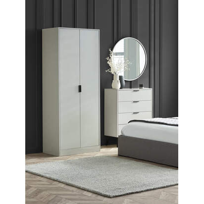 Alba 2 Door Wardrobe - Silk Grey