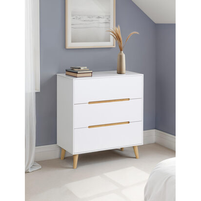 Alicia 3 Drawer Chest - White