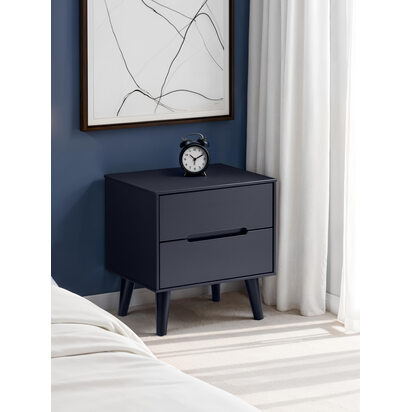 Alicia 2 Drawer Bedside - Anthracite