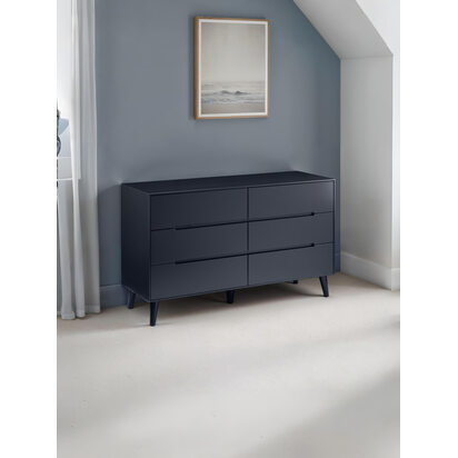 Alicia 6 Drawer Wide Chest - Anthracite