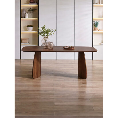 Artemis Curved Leg Walnut Dining Table